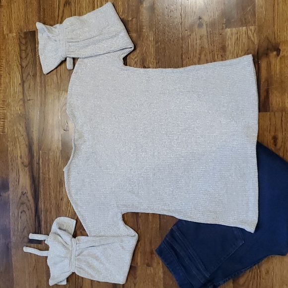 Womens Lucky Brand ribbed gray sweater size M - Picture 6 of 6